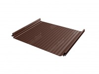 Кликфальц Pro Gofr 0,5 GreenСoat Pural Matt с пленкой на замках RR 887 шоколадно-коричневый (RAL 8017 шоколад)